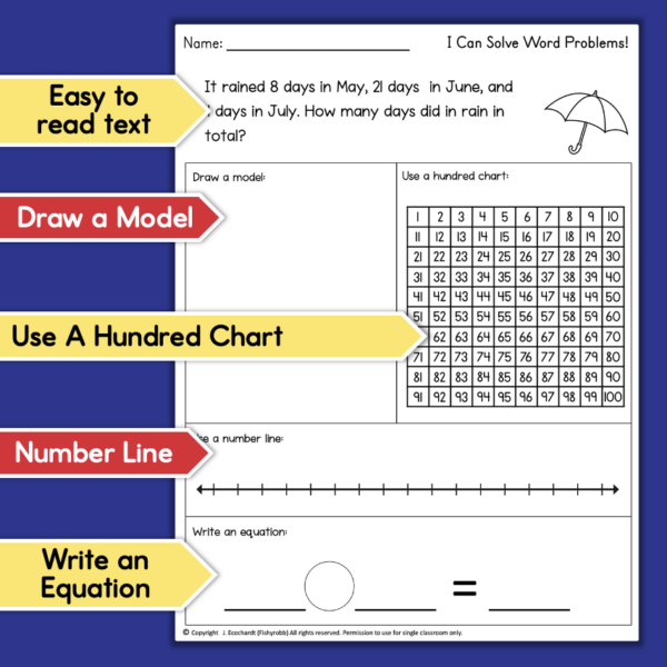 word problems worksheet